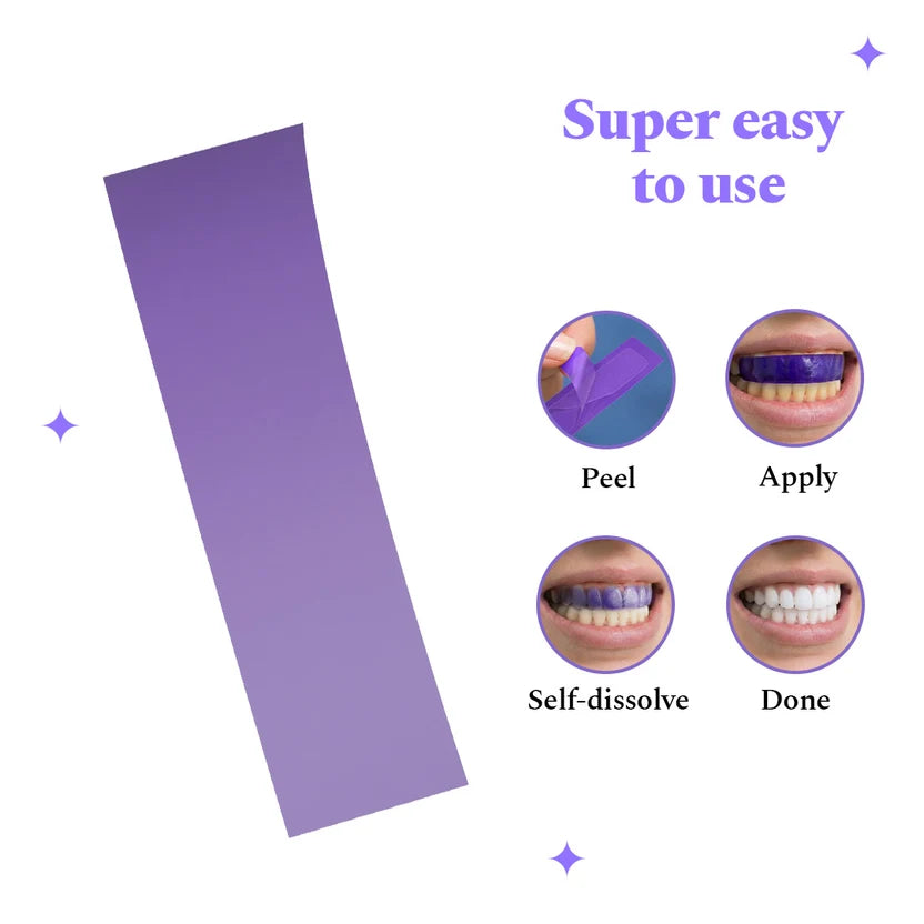 Purple Magic Teeth Whitening Strips - Self Dissolving