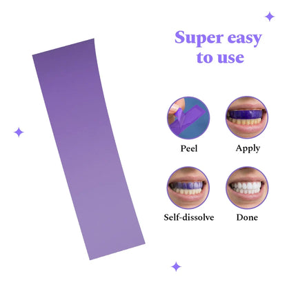 Purple Magic Teeth Whitening Strips - Self Dissolving